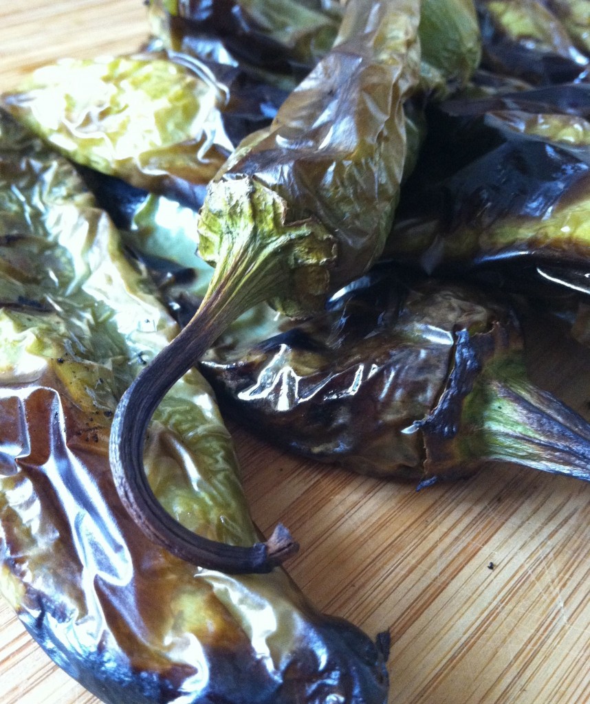 Roasted Hatch Green Chilis