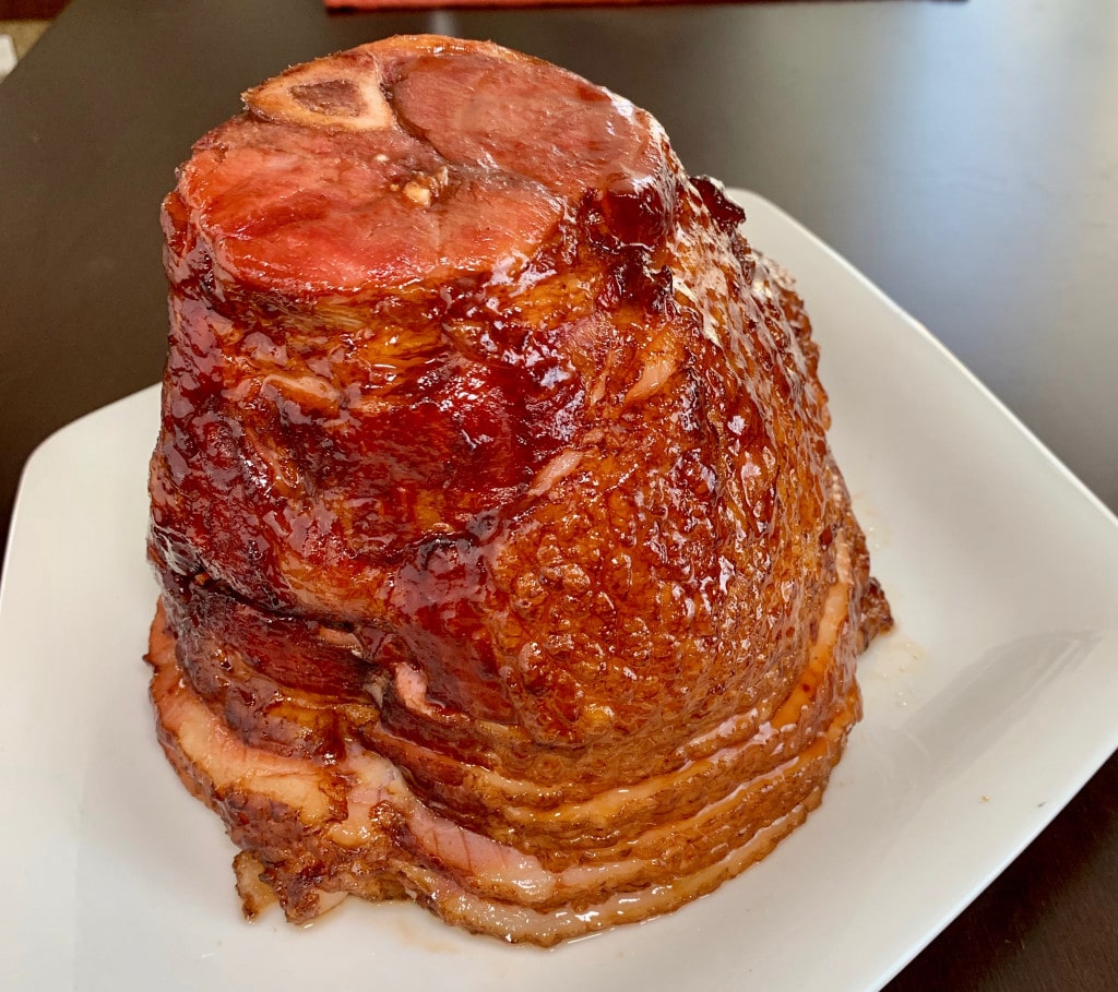 platter of holiday ham