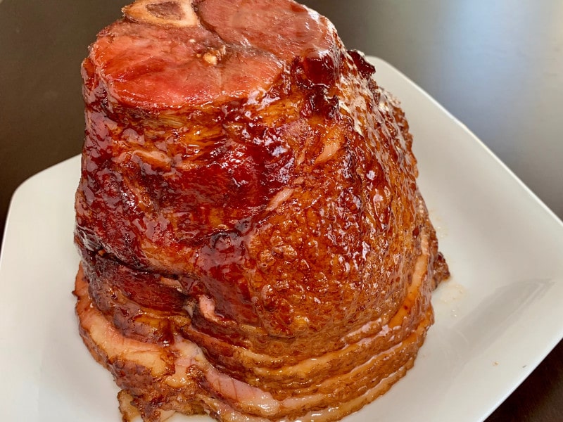 platter of holiday ham