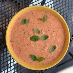 bowl of Roasted Red Pepper Dip