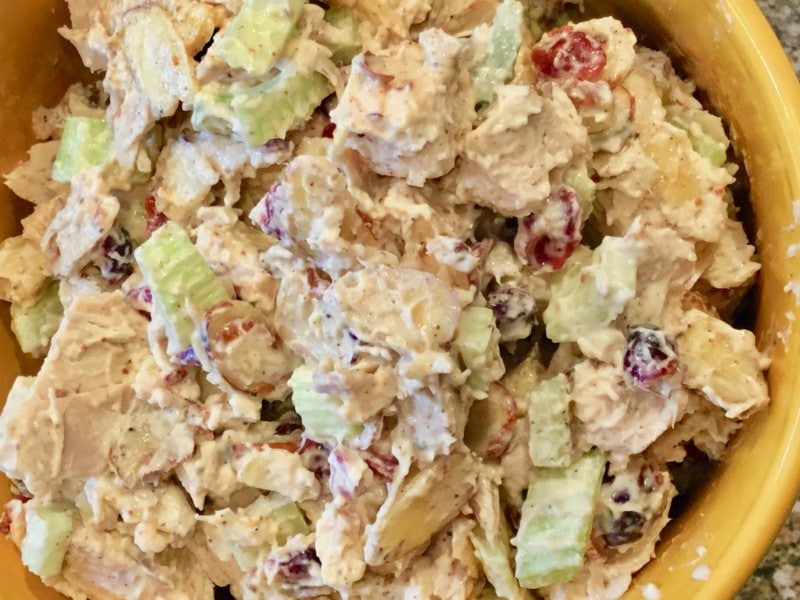 Cherry Chicken Salad with Pecans and Moroccan Twist - Sauce Goddess