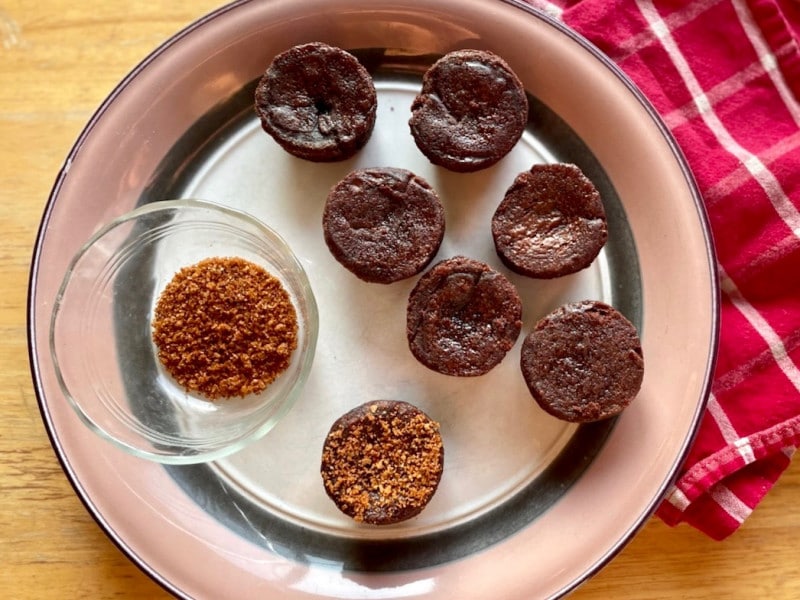 plate of Spicy Brownie bites with Sweet Heat