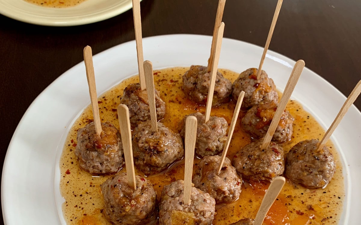 Moroccan Meatballs with Apricot sauce