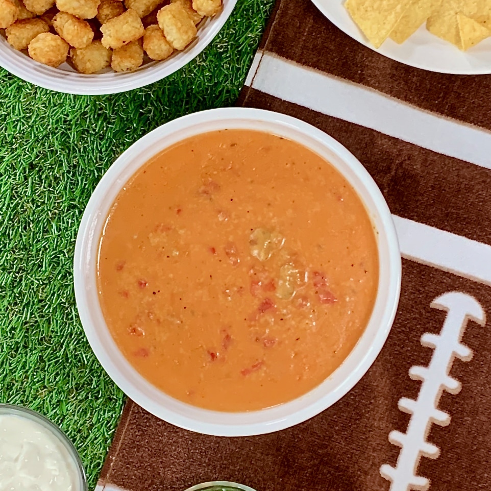 bowl of healthier queso